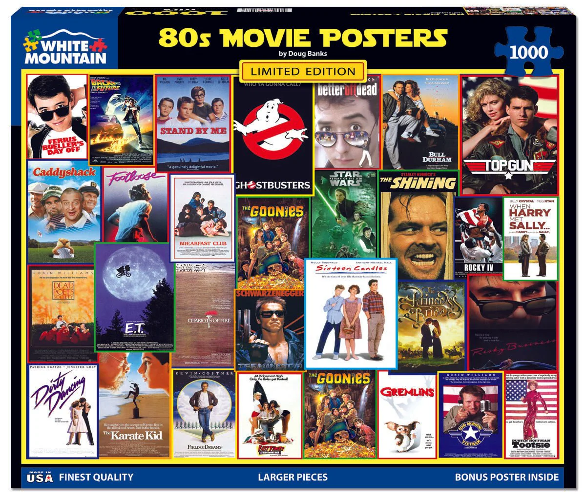 80s Movie Posters (1990pz) - 1000 Piece Jigsaw Puzzle - Image 2