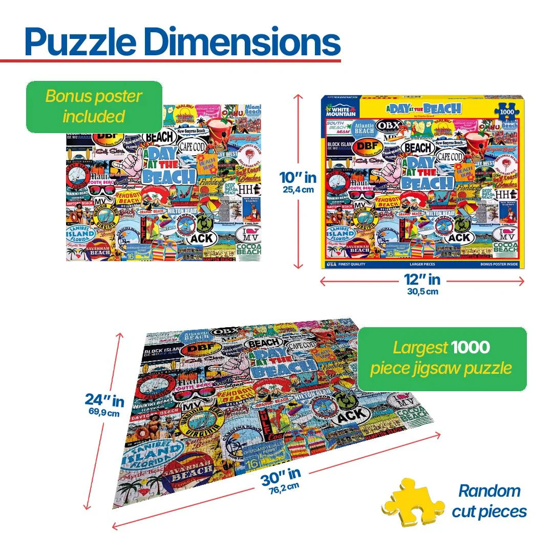 A Day At The Beach (1448pz) - 1000 Pieces - Image 3