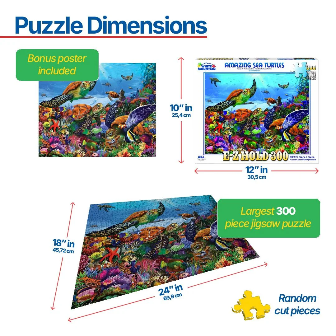 Amazing Sea Turtles (1369pz) - 300 Piece Jigsaw Puzzle - Image 3
