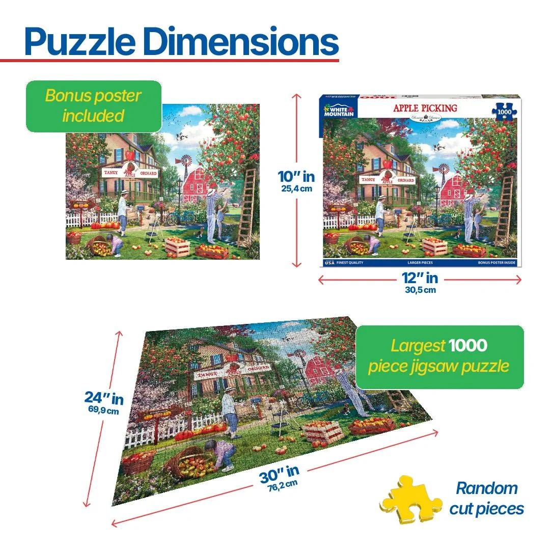 Apple Picking (1832pz) - 1000 Piece Jigsaw Puzzle - Image 3