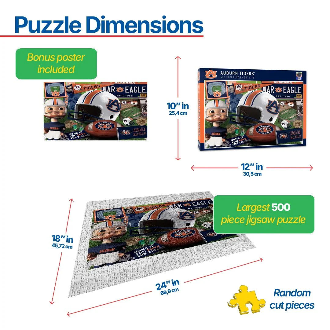 Auburn Tigers Retro Series (950240) - 500 Pieces - Image 3
