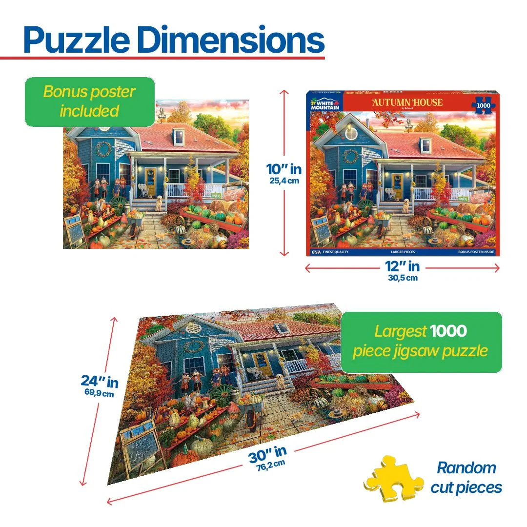 Autumn House (1870pz) - 1000 Piece Jigsaw Puzzle - Image 3