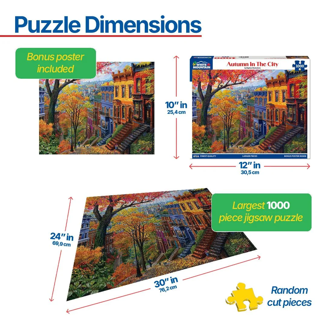 Autumn In The City (1929pz) - 1000 Piece Jigsaw Puzzle - Image 3