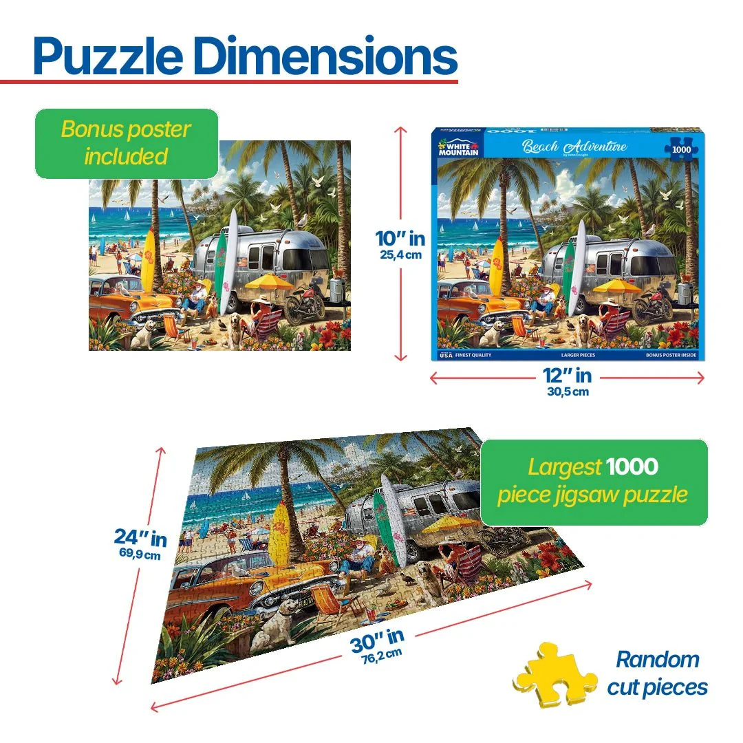 Beach Adventure (2033pz) - 1000 Piece Jigsaw Puzzle - Image 3