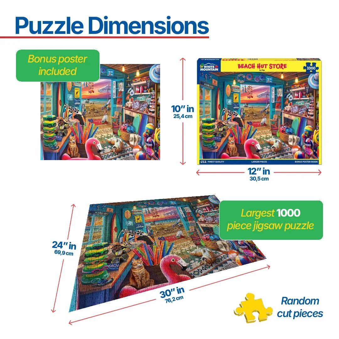 Beach Hut Store (2042pz) - 1000 Piece Jigsaw Puzzle - Image 3