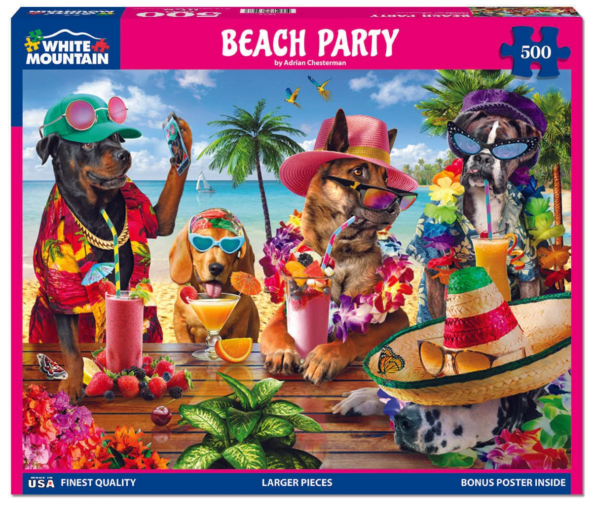 Beach Party (1849pz) - 500 Piece Jigsaw Puzzle - Image 2