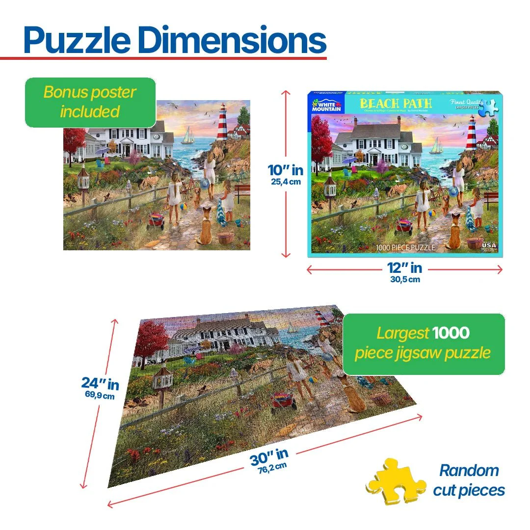 Beach Path (1580pz) - 1000 Piece Jigsaw Puzzle - Image 3