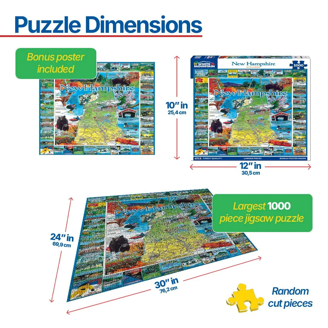 Best of New Hampshire (54pz) - 1000 Piece Jigsaw Puzzle - Image 3
