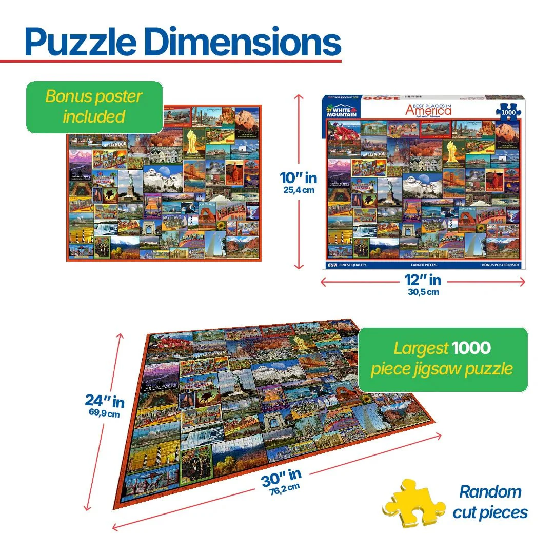 Best Places in America (1119pz) - 1000 Piece Jigsaw Puzzle - Image 3