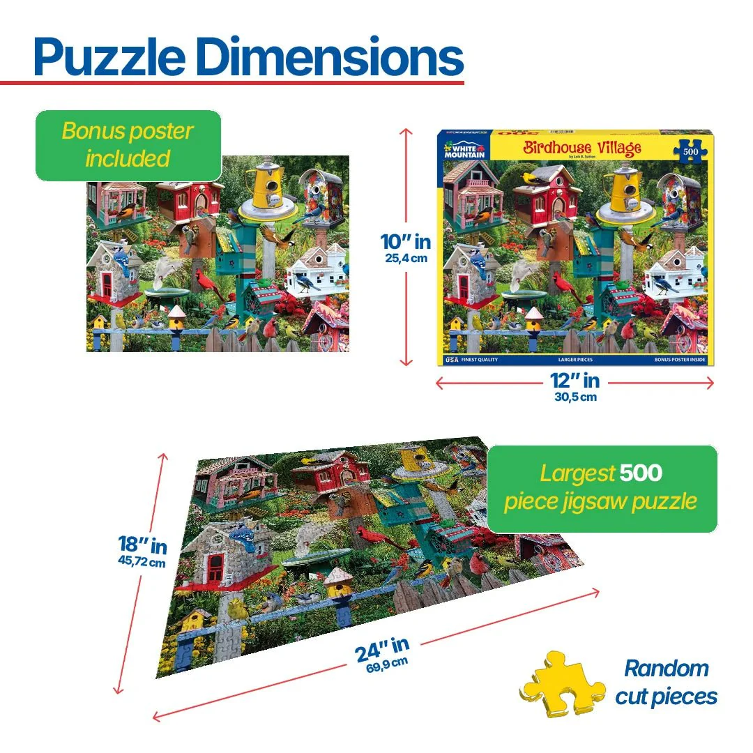 Birdhouse Village (1137pz) - 500 Pieces - Image 3