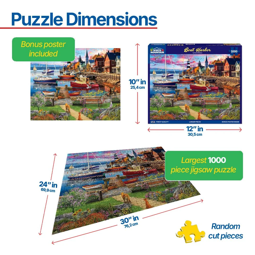 Boat Harbor (2109pz) - 1000 Piece Jigsaw Puzzle - Image 3