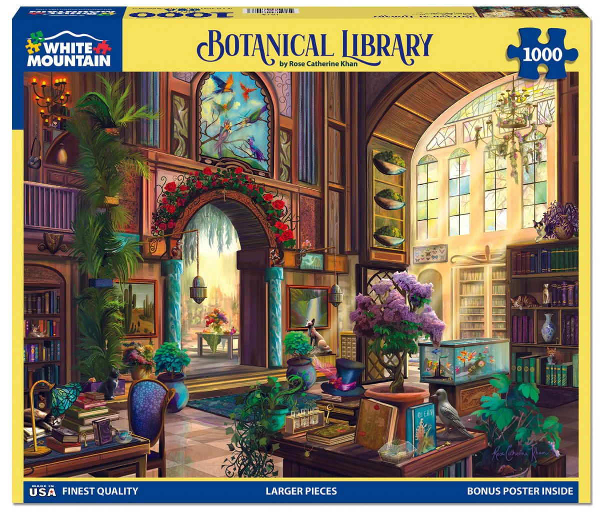 Botanical Library (1819pz) - 1000 Piece Jigsaw Puzzle - Image 2
