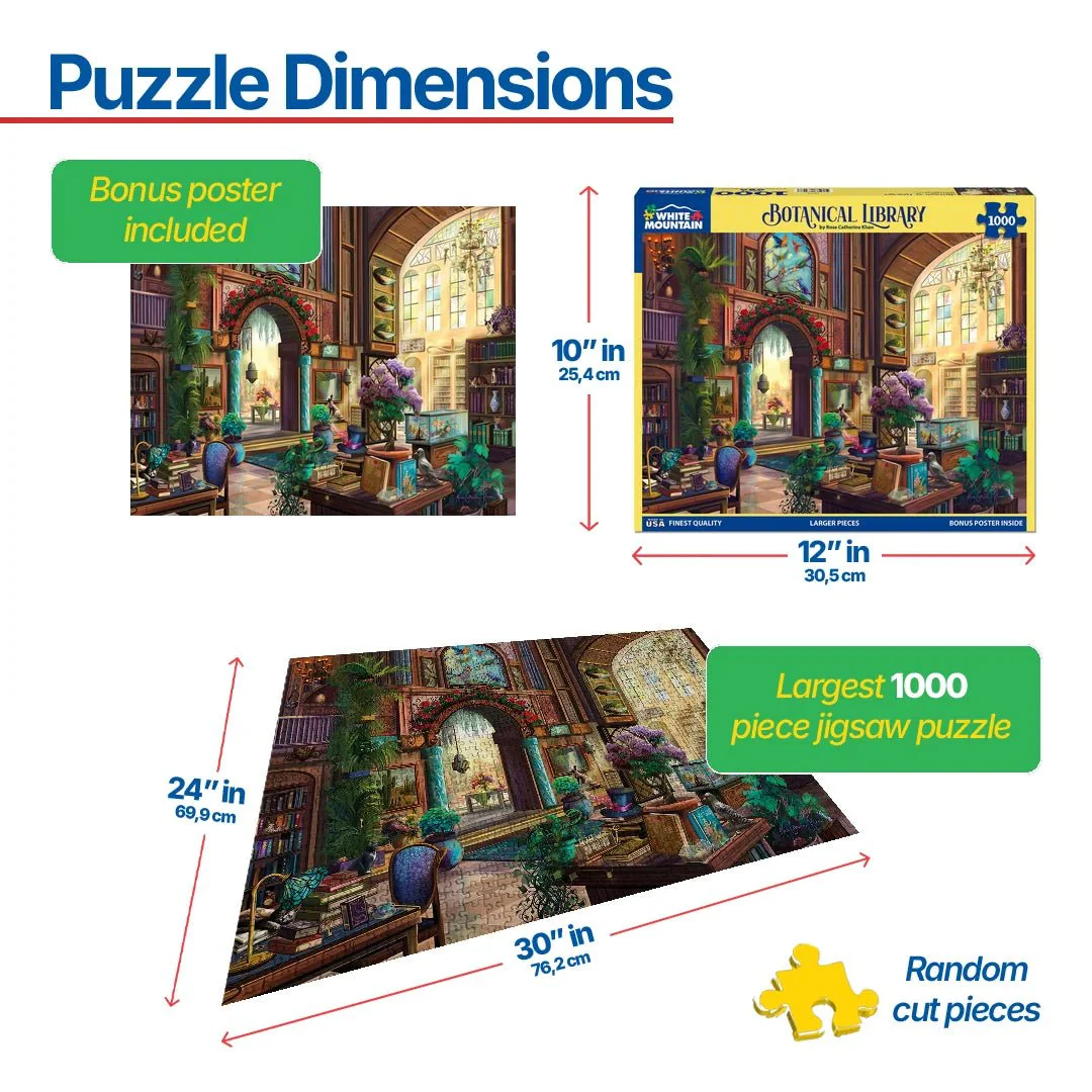Botanical Library (1819pz) - 1000 Piece Jigsaw Puzzle - Image 3