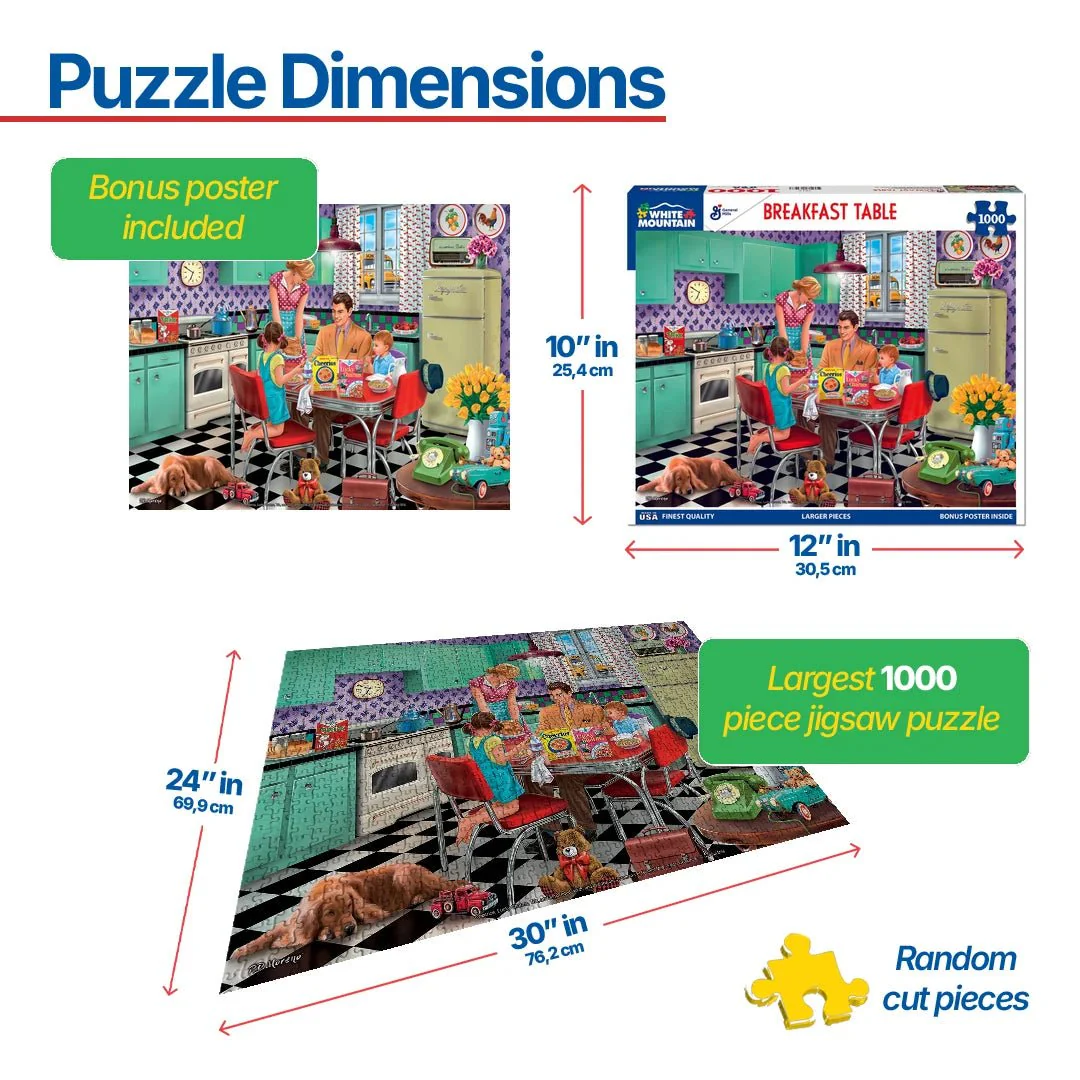 Breakfast Table (1675pz) - 1000 Piece Jigsaw Puzzle - Image 3