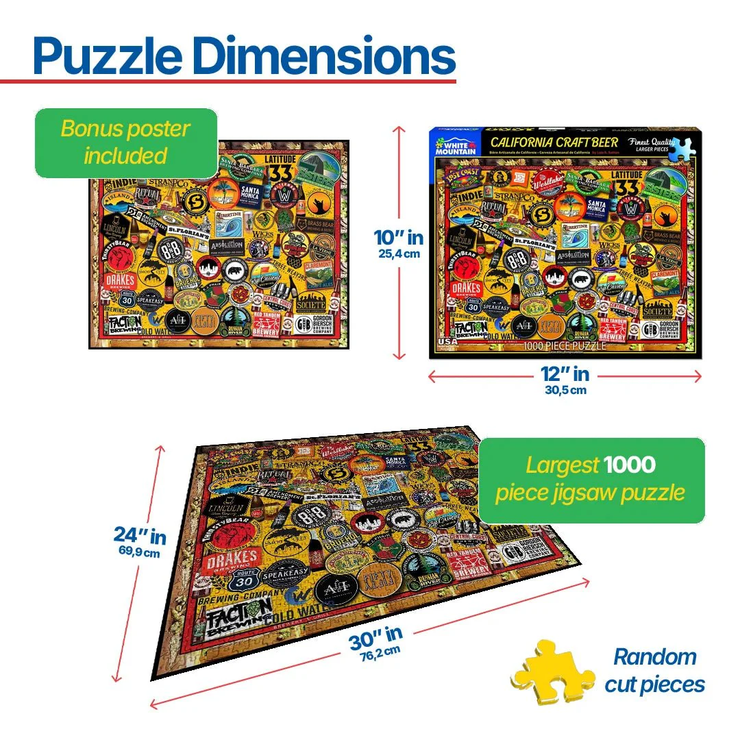 California Craft Beer (1454pz) - 1000 Piece Jigsaw Puzzle - Image 3