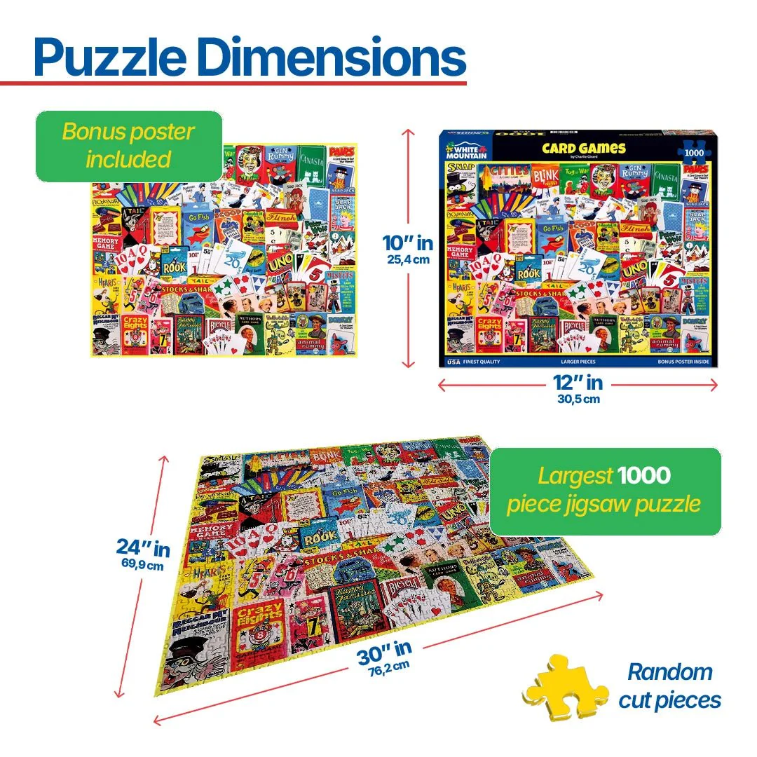 Card Games (2017pz) - 1000 Piece Jigsaw Puzzle - Image 3
