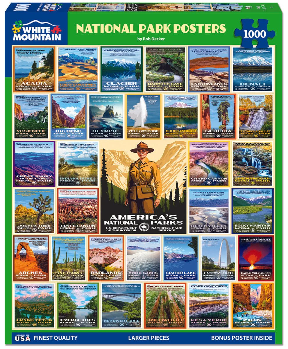 National Park Posters (1836pz) - 1000 Piece Jigsaw Puzzle - Image 2