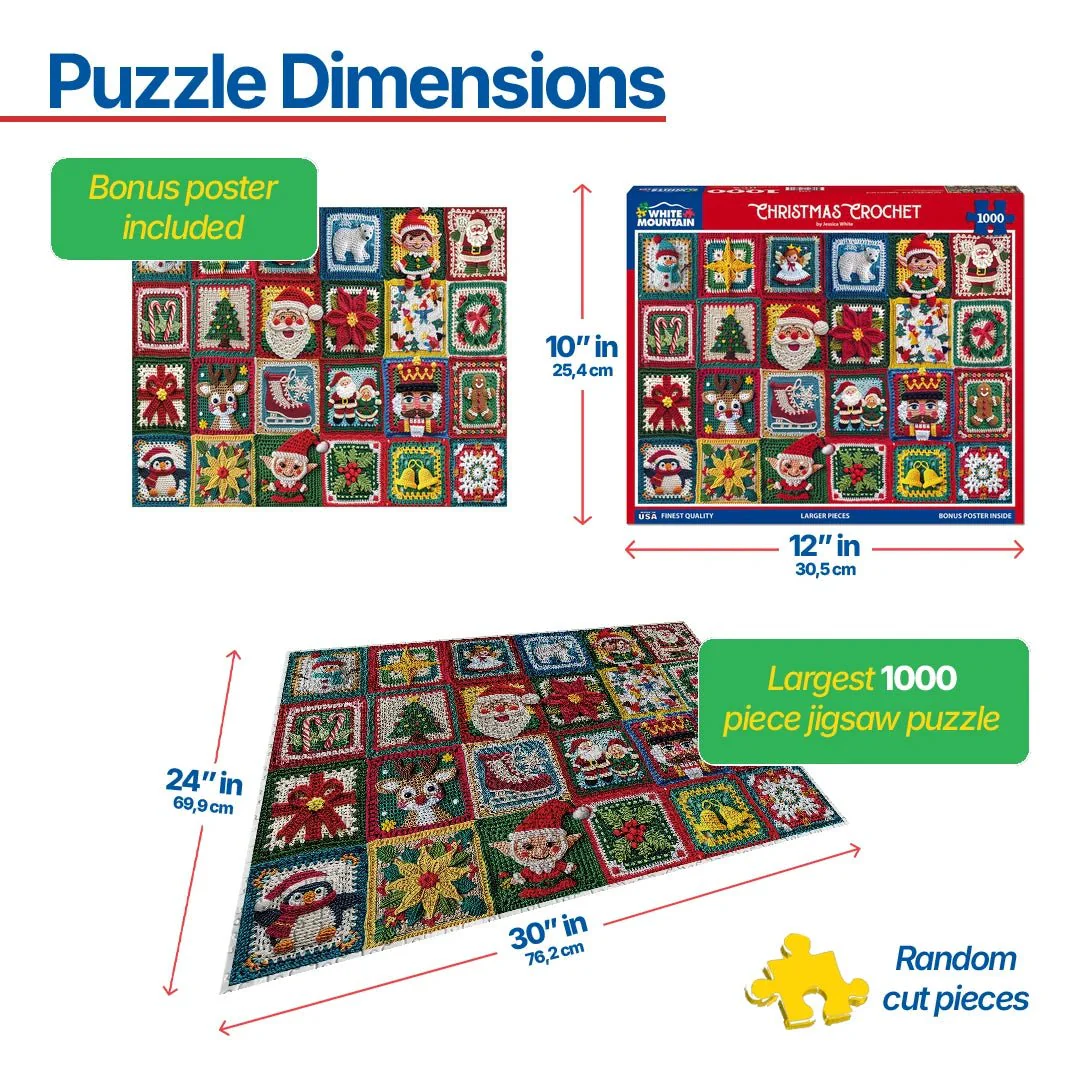 Christmas Crochet (1950pz) - 1000 Piece Jigsaw Puzzle - Image 3