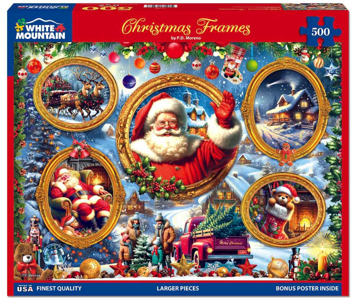 Christmas Frames (2146pz) - 500 Piece Jigsaw Puzzle - Image 2