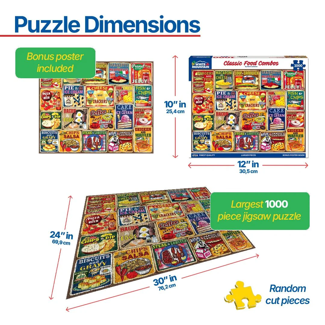 Classic Food Combos (1754pz) - 1000 Piece Jigsaw Puzzle - Image 3