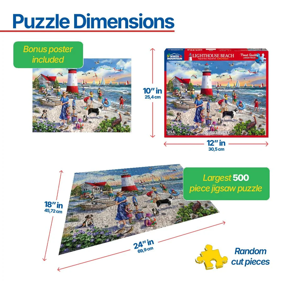 Lighthouse Beach (1478pz) - 500 Pieces - Image 3
