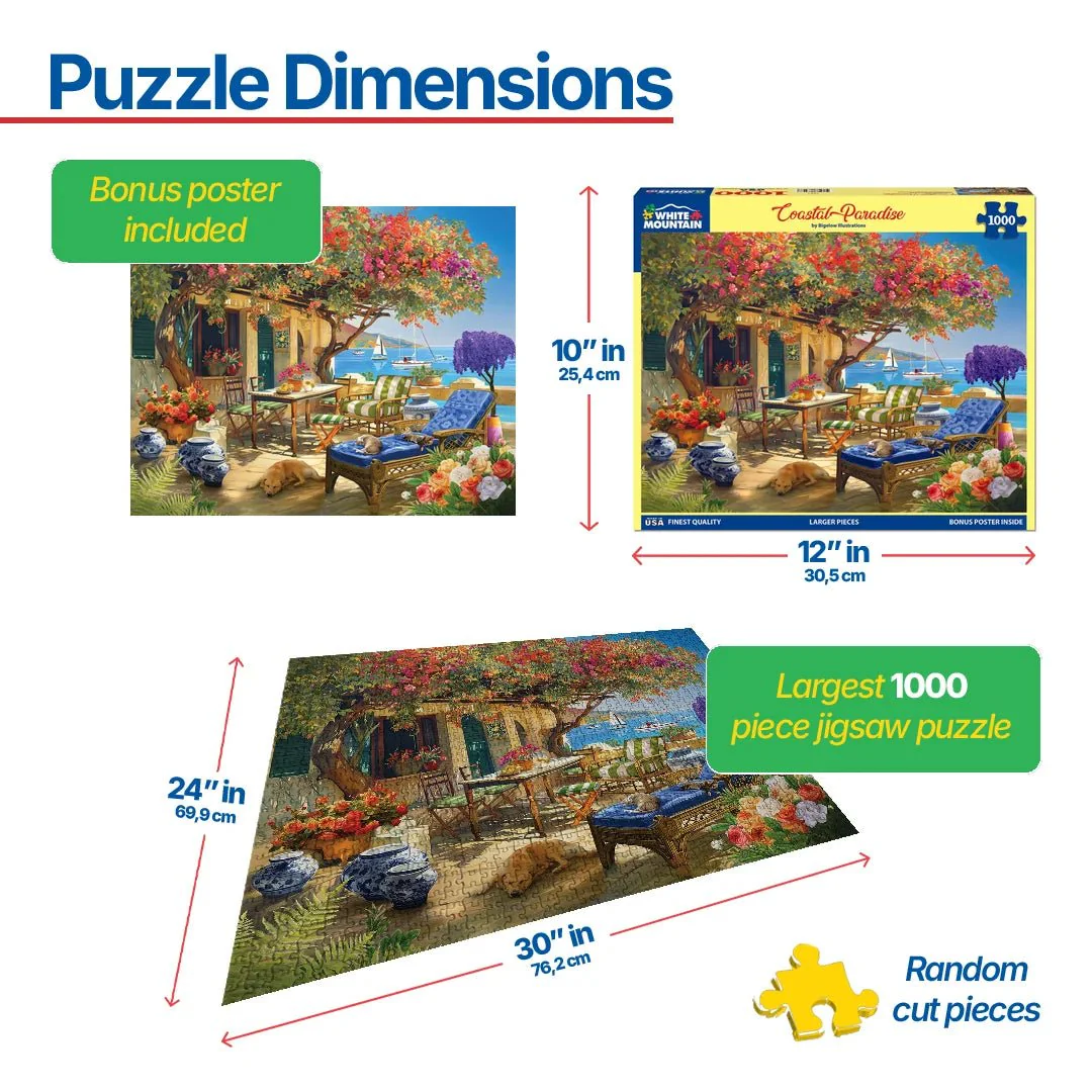 Coastal Paradise (1861pz) - 1000 Piece Jigsaw Puzzle - Image 3