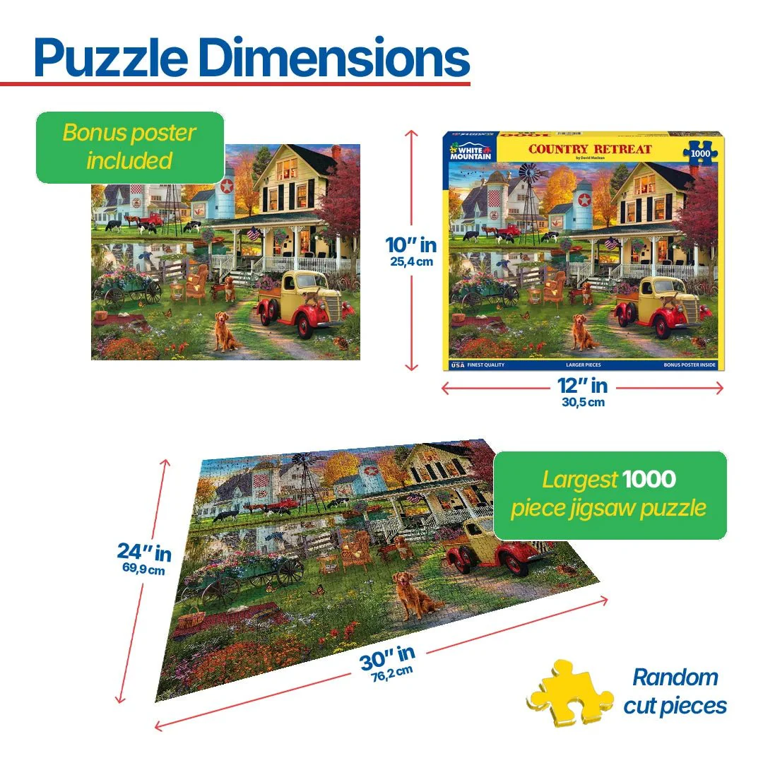 Country Retreat (1831pz) - 1000 Piece Jigsaw Puzzle - Image 3