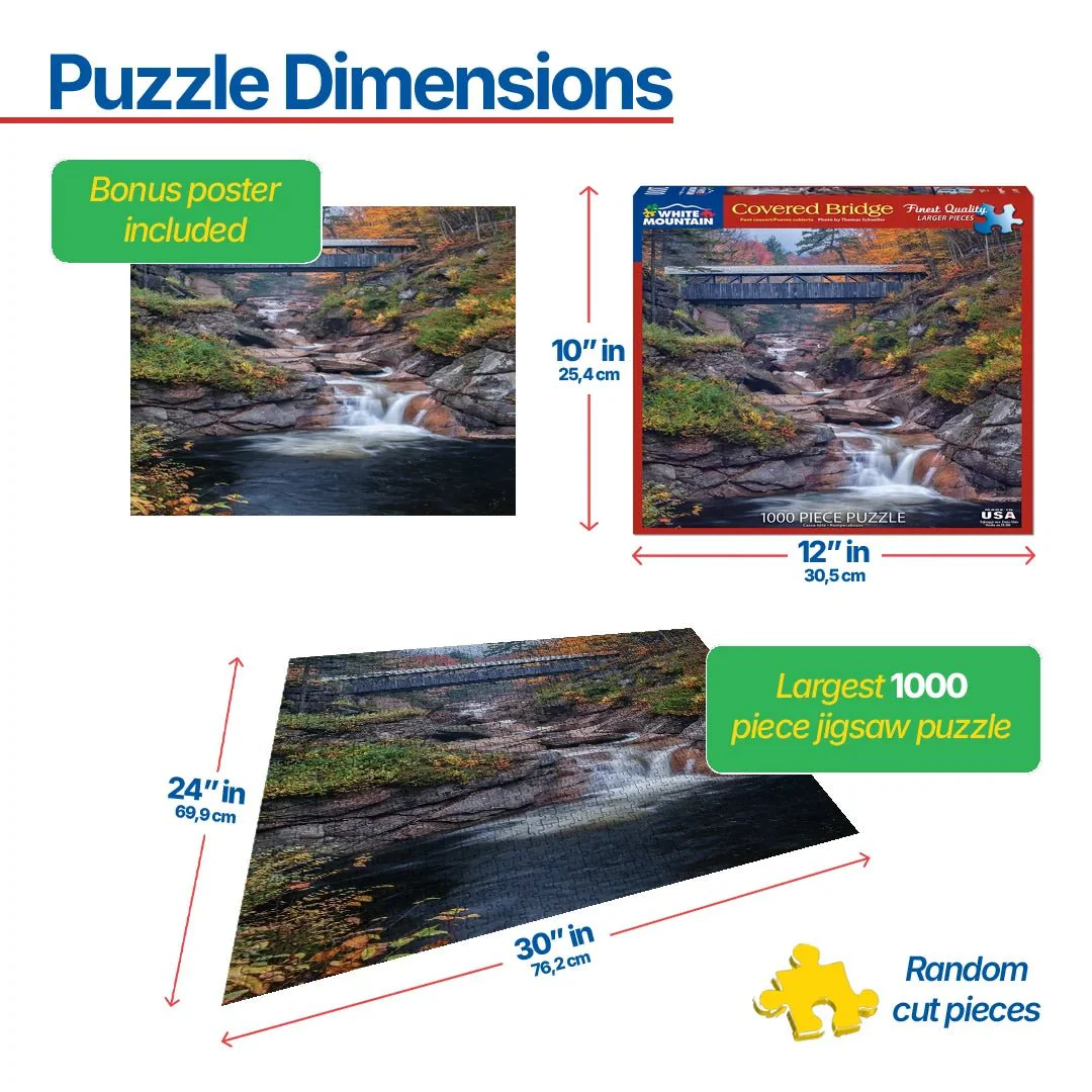 Covered Bridge (985pz) - 1000 Piece Jigsaw Puzzle - Image 3