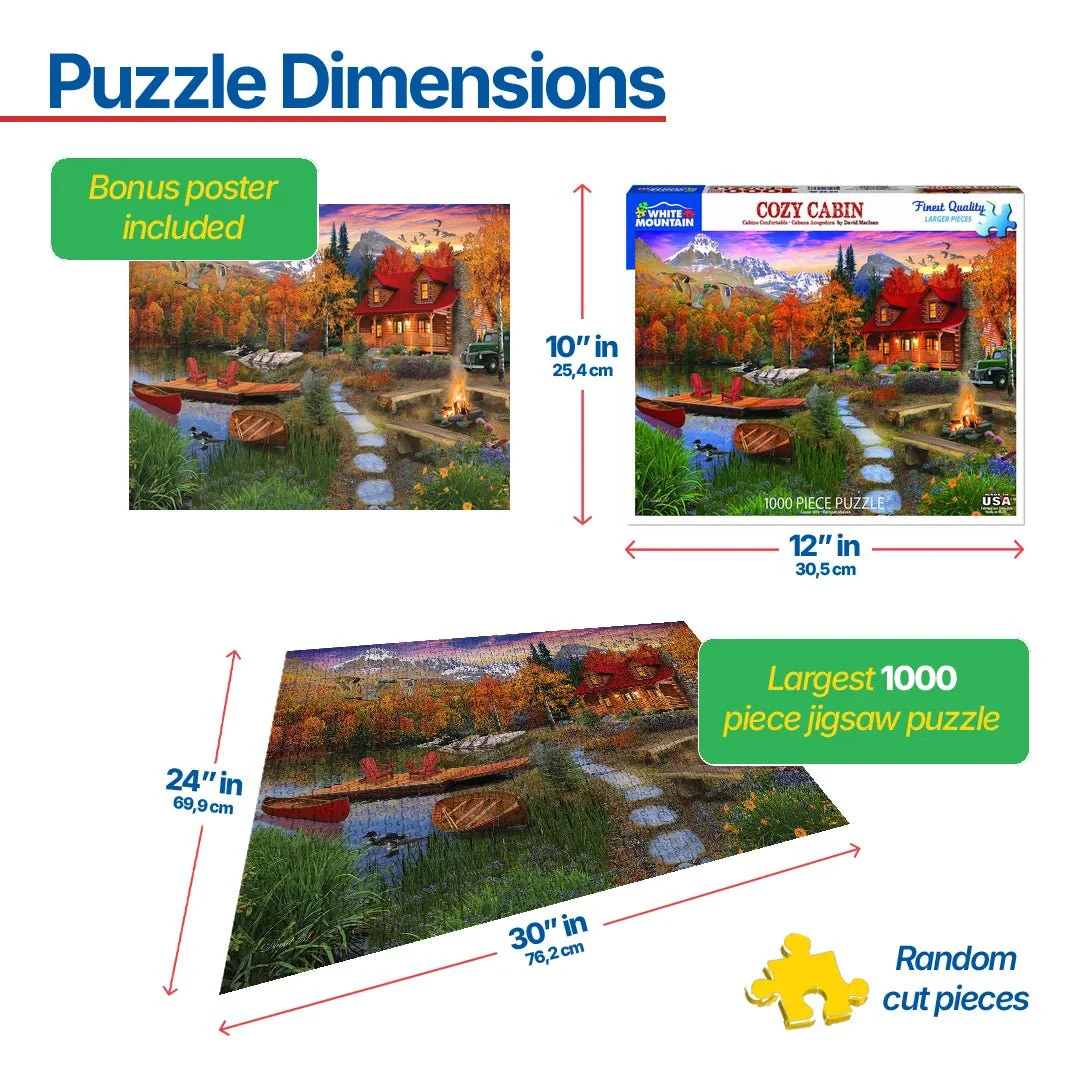 Cozy Cabin (1269pz) - 1000 Piece Jigsaw Puzzle - Image 3