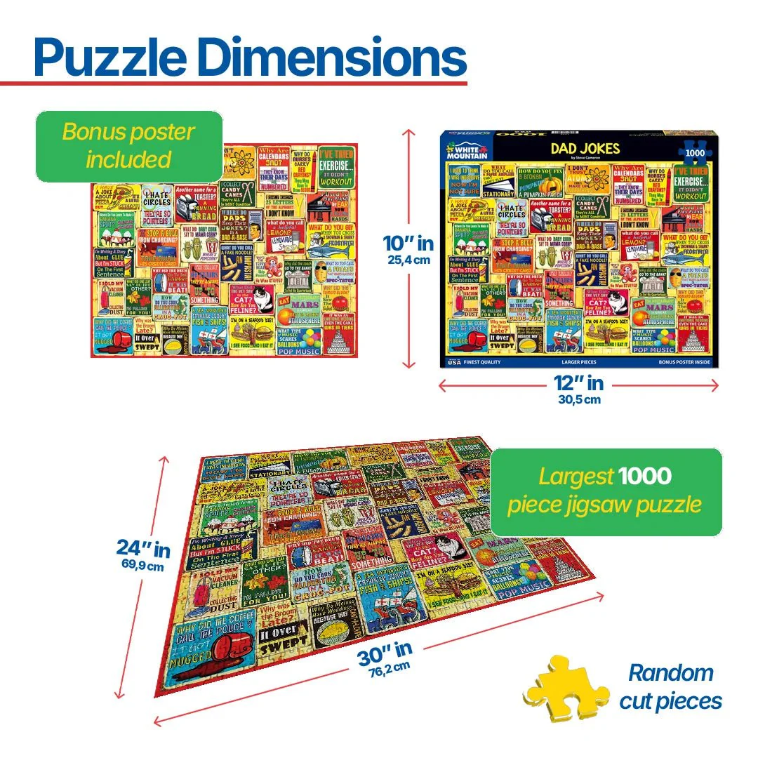 Dad Jokes (1932pz) - 1000 Piece Jigsaw Puzzle - Image 3