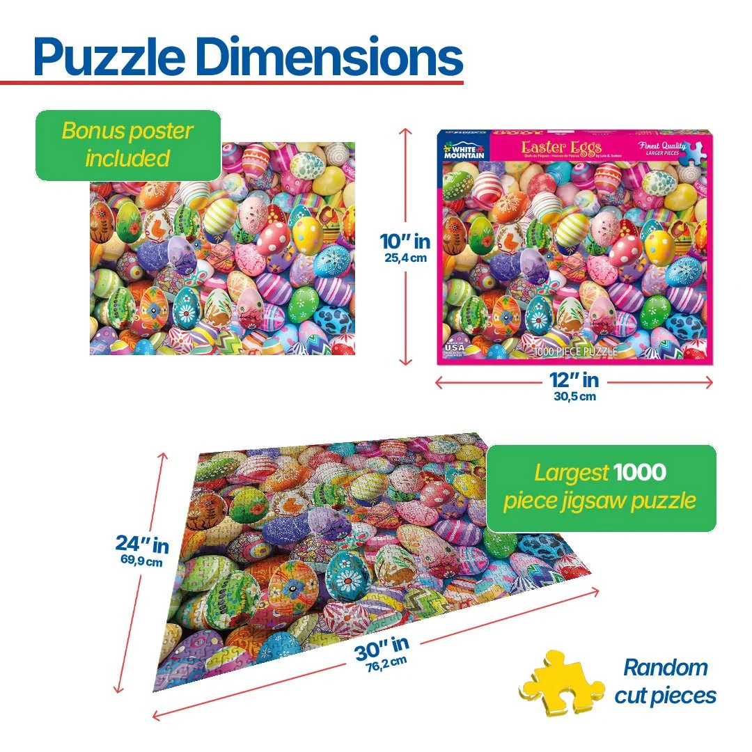 Easter Eggs (1699pz) - 1000 Piece Jigsaw Puzzle - Image 3