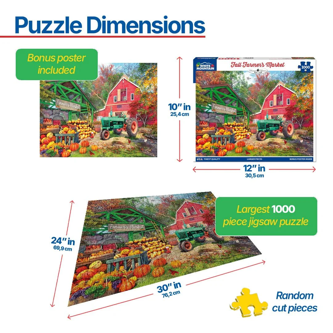 Fall Farmer's Market (1826pz) - 1000 Piece Jigsaw Puzzle - Image 3