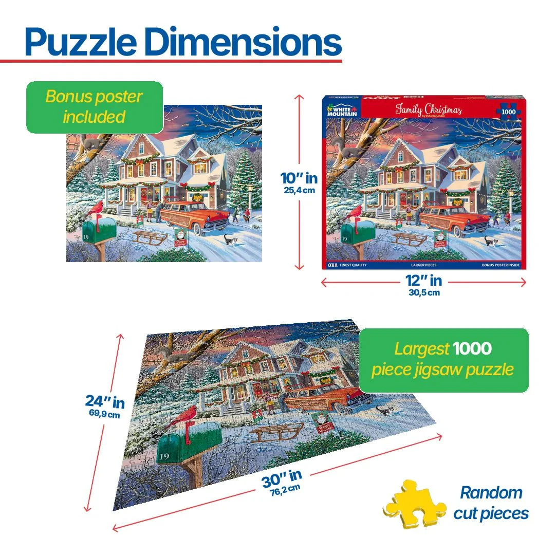 Family Christmas (1951pz) - 1000 Piece Jigsaw Puzzle - Image 3