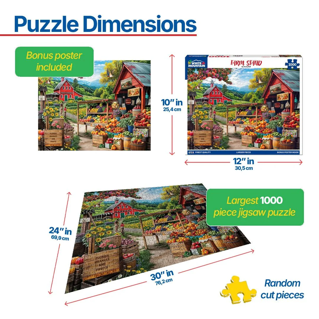 Farm Stand (2164pz) - 1000 Piece Jigsaw Puzzle - Image 3