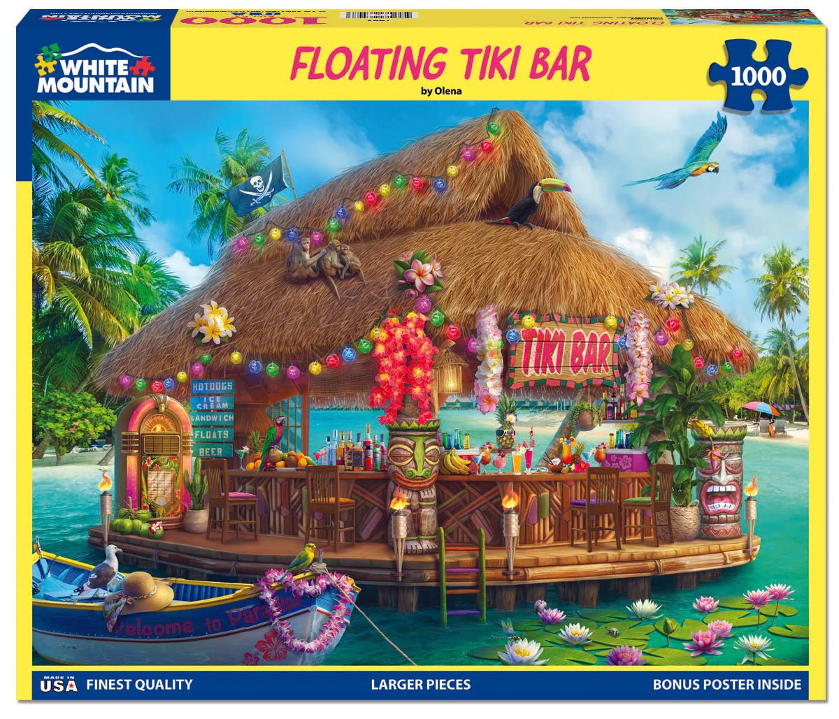Floating Tiki Bar (1993pz) - 1000 Piece Jigsaw Puzzle - Image 2