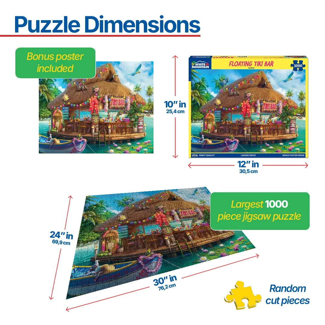 Floating Tiki Bar (1993pz) - 1000 Piece Jigsaw Puzzle - Image 3