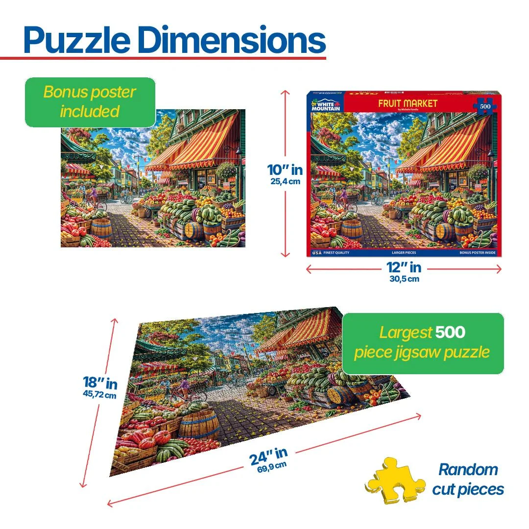 Fruit Market (2090pz) - 500 Piece Jigsaw Puzzle - Image 3