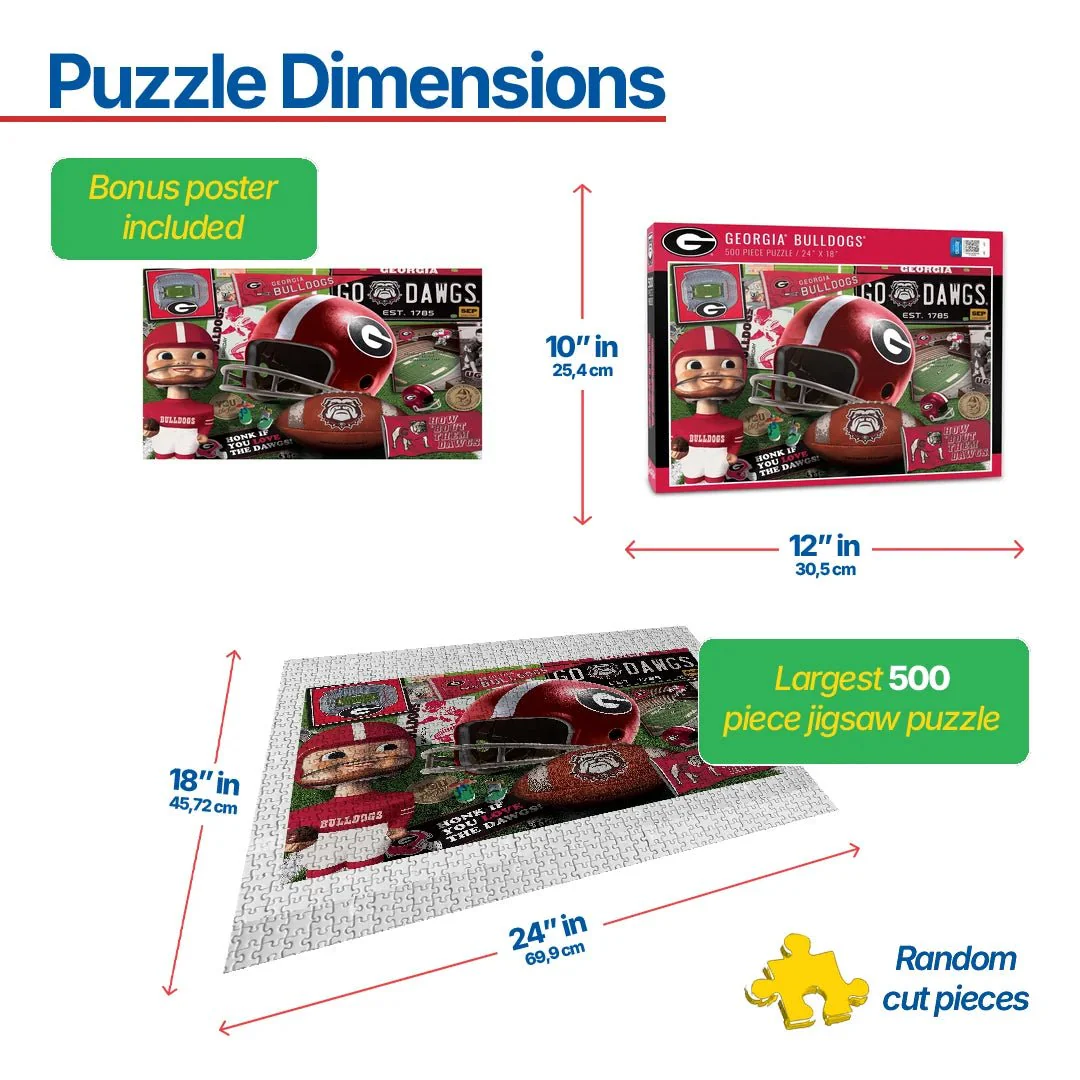 Georgia Bulldogs Retro Series (950196) - 500 Pieces - Image 3