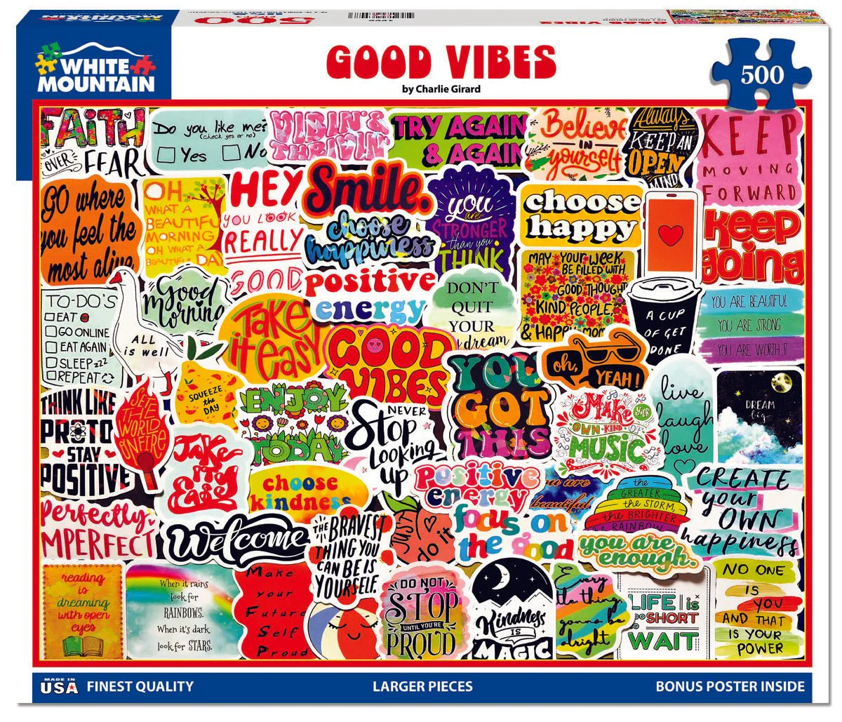 Good Vibes (1999pz) - 500 Piece Jigsaw Puzzle - Image 2