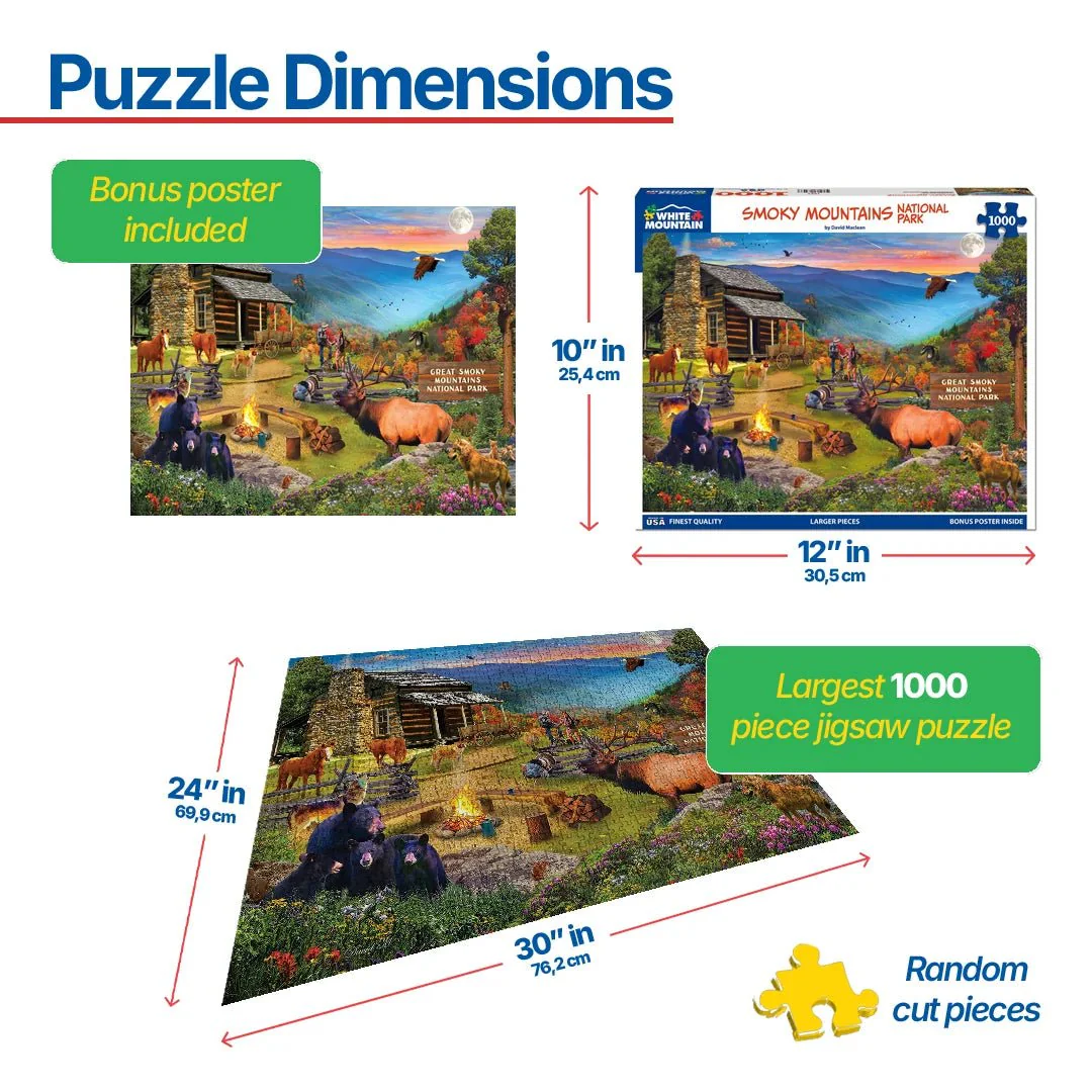 Great Smoky National Park (1904pz) - 1000 Piece Jigsaw Puzzle - Image 3