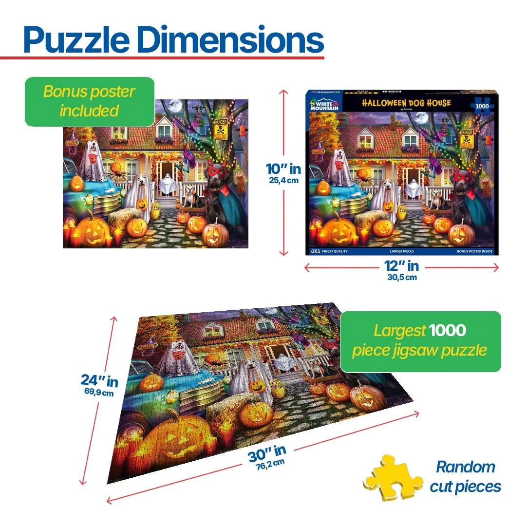 Halloween Dog House (2063pz) - 1000 Piece Jigsaw Puzzle - Image 3