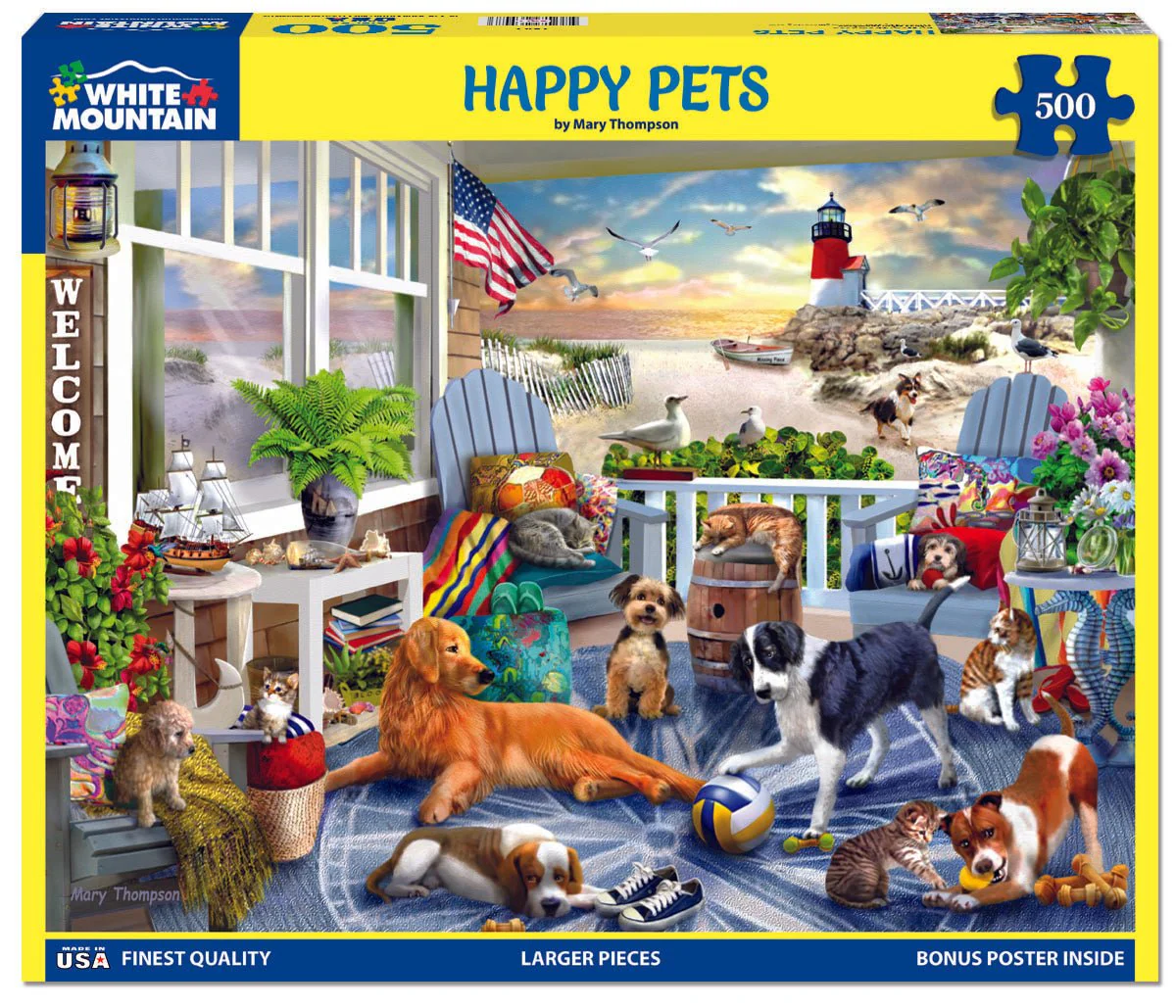 Happy Pets (1847pz) - 500 Piece Jigsaw Puzzle - Image 2