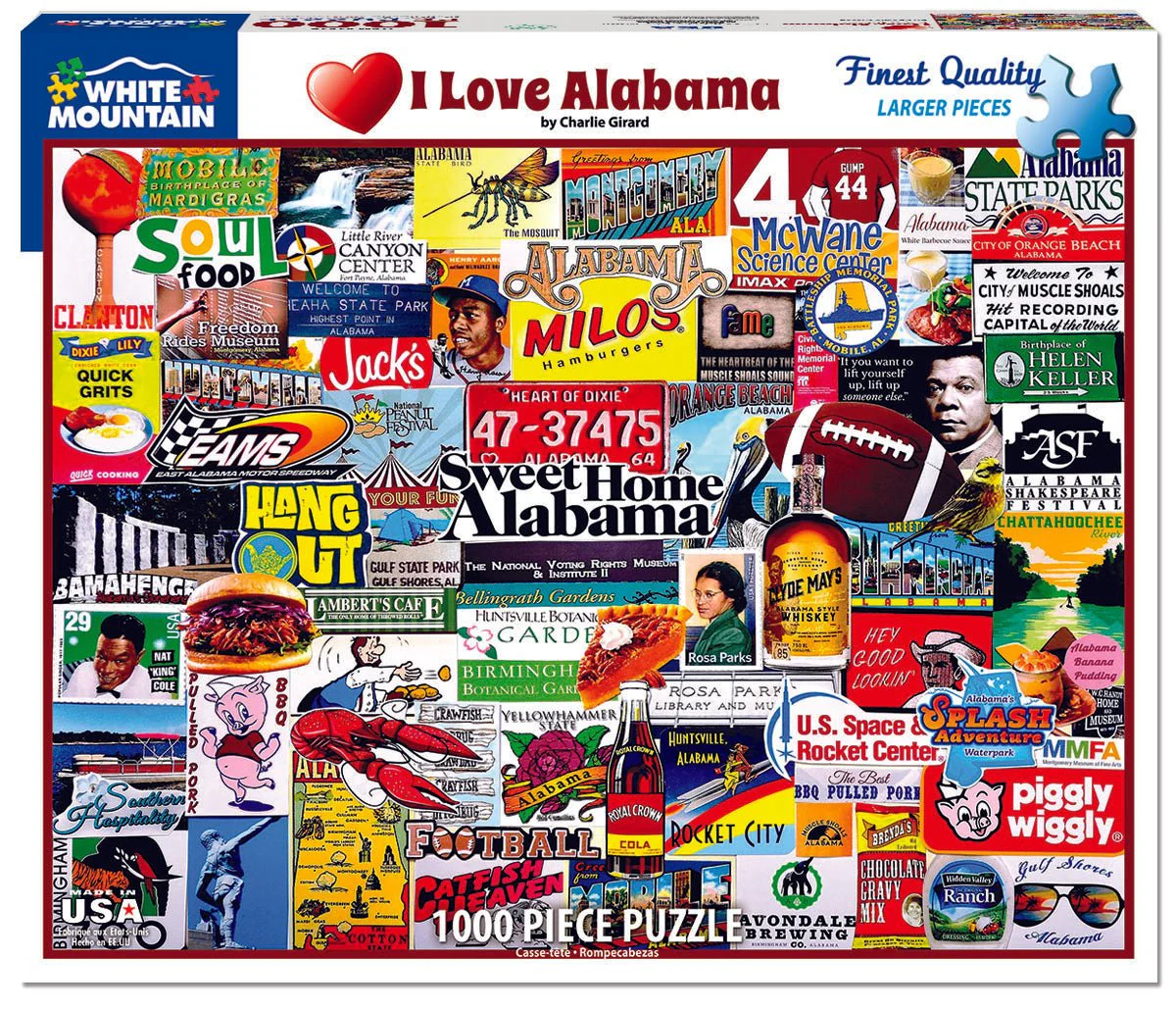 I Love Alabama (1516pz) - 1000 Piece Jigsaw Puzzle - Image 2
