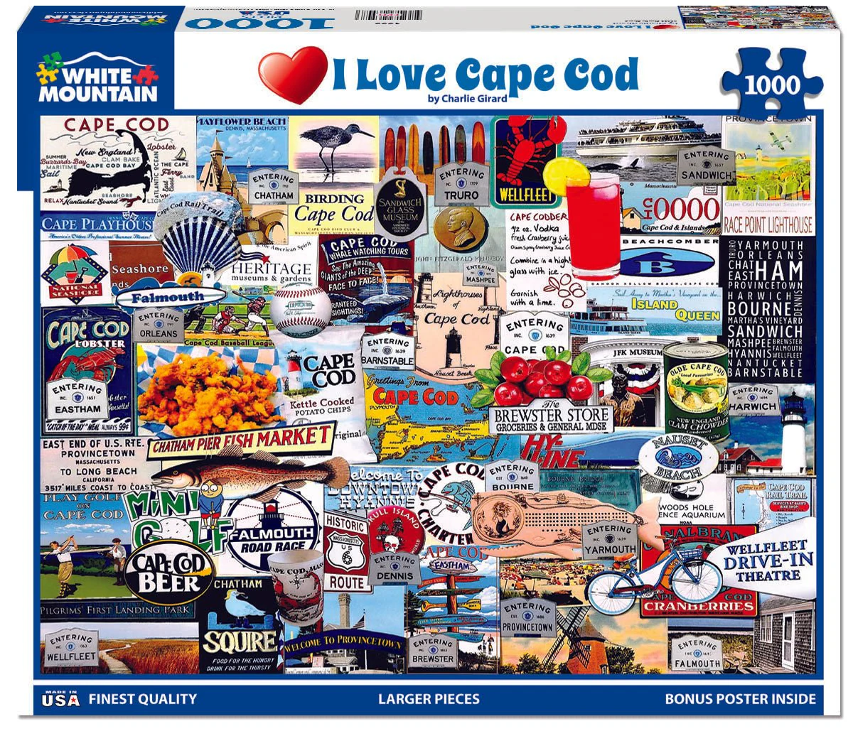 I Love Cape Cod (1222pz)- 1000 Piece Jigsaw Puzzle - Image 2