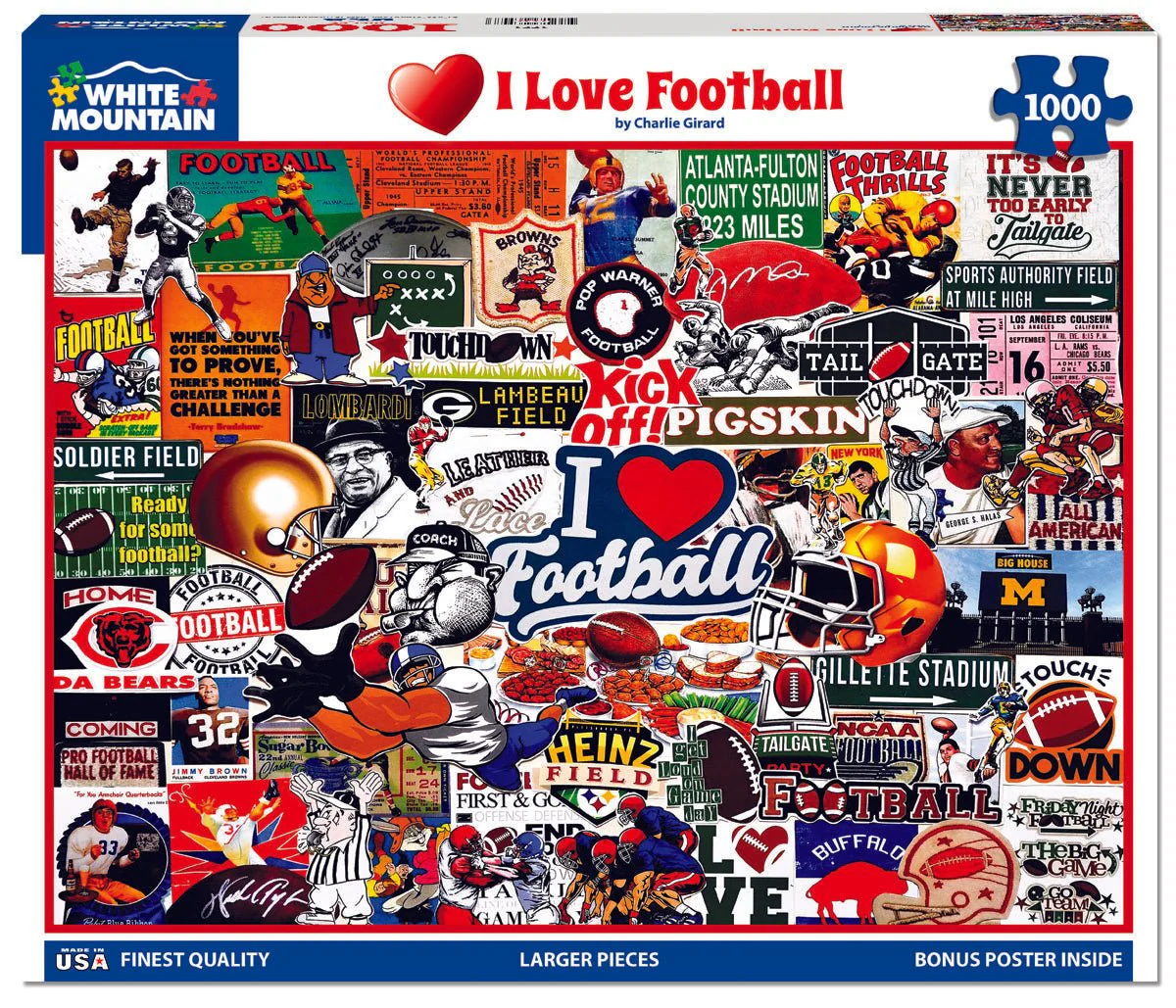 I Love Football (1771pz) - 1000 Piece Jigsaw Puzzle - Image 2