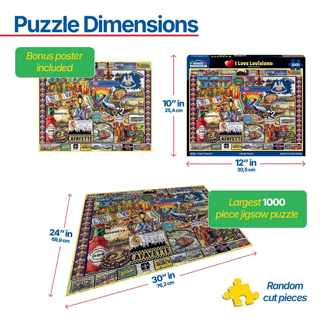 I Love Louisiana (2076pz) - 1000 Piece Jigsaw Puzzle - Image 3