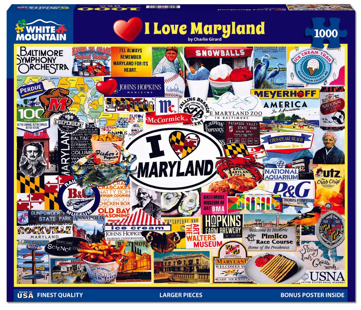 I Love Maryland (1810pz) - 1000 Piece Jigsaw Puzzle - Image 2