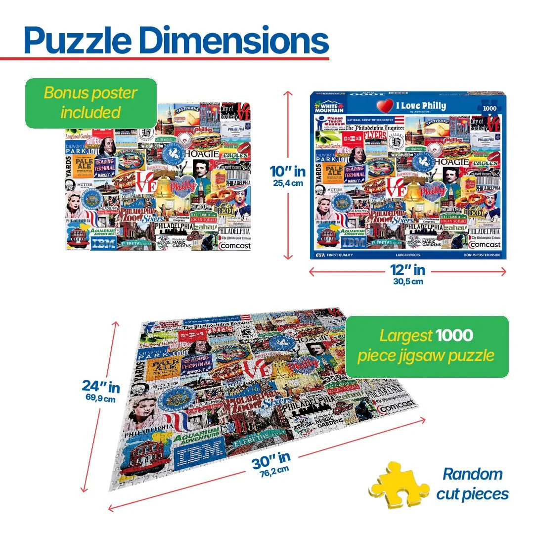 I Love Philly (2162pz) - 1000 Piece Jigsaw Puzzle - Image 3