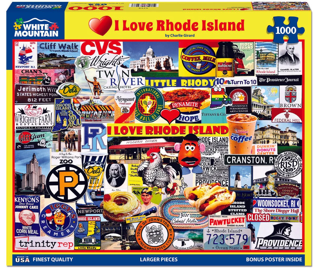 I Love Rhode Island (1719pz) - 1000 Piece Jigsaw Puzzle - Image 2