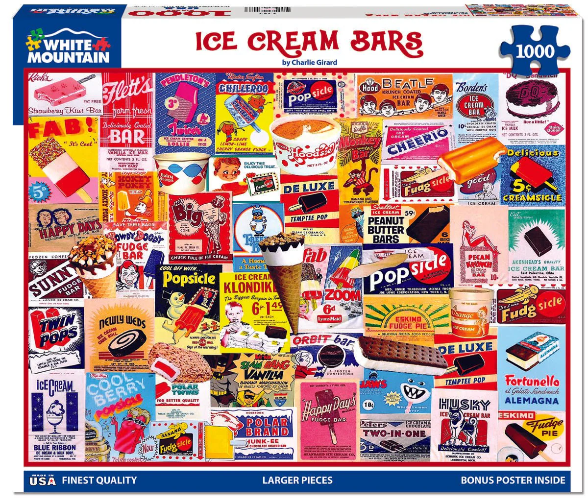 Ice Cream Bars (1343pz) - 1000 Piece Jigsaw Puzzle - Image 2
